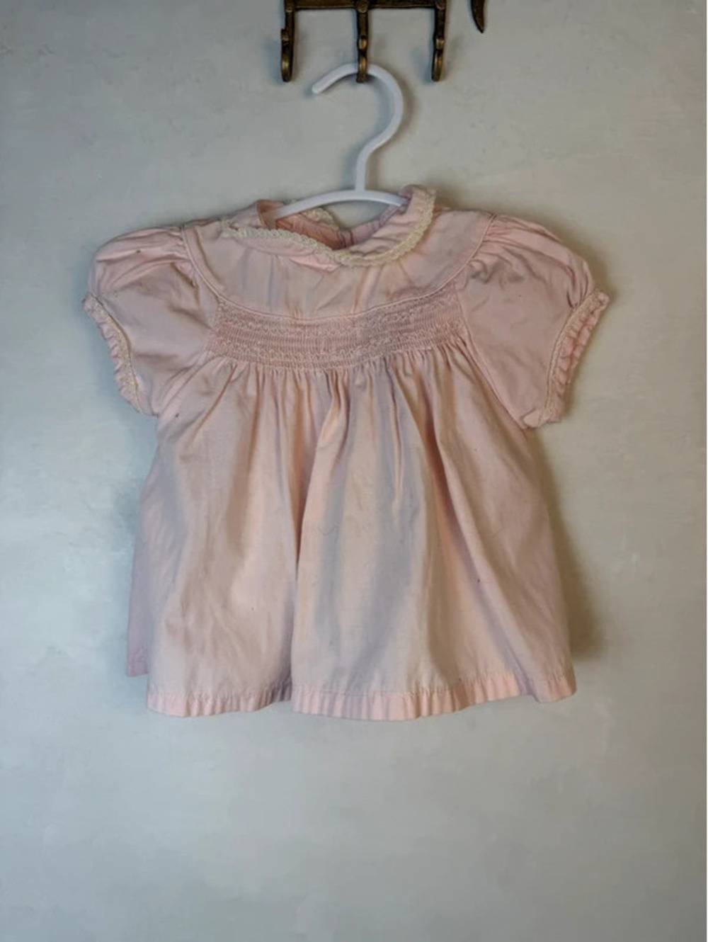 Vintage pink baby dress size 3 to 6 months